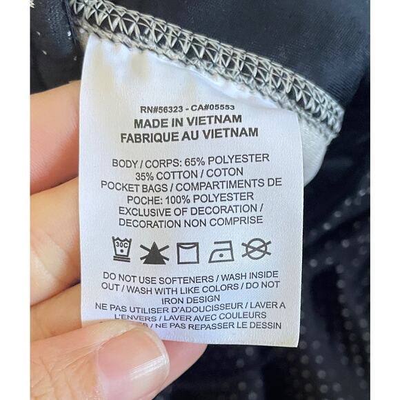 Nike Flare High Rise Polka Dot Pocket Casual Sweatpants Black White Size XL - Picture 11 of 11